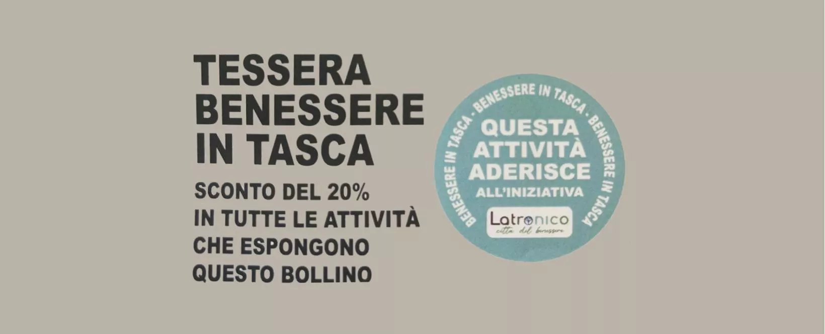 Avviso Pubblico per aderire al progetto “Benessere in tasca”